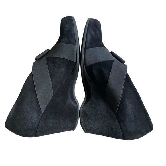 Thierry Rabotin Mary Jane Wedge Shoes 9.5  EU 39.5 Black Suede Dressy Retro - Picture 5 of 7